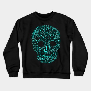 Stylistic Skull - Teal Crewneck Sweatshirt